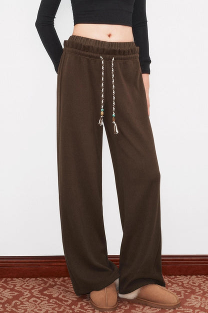 Double Waist Splicing Slim Slacks