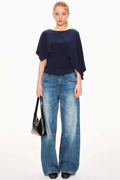 Tencel Cape Sleeve Vest