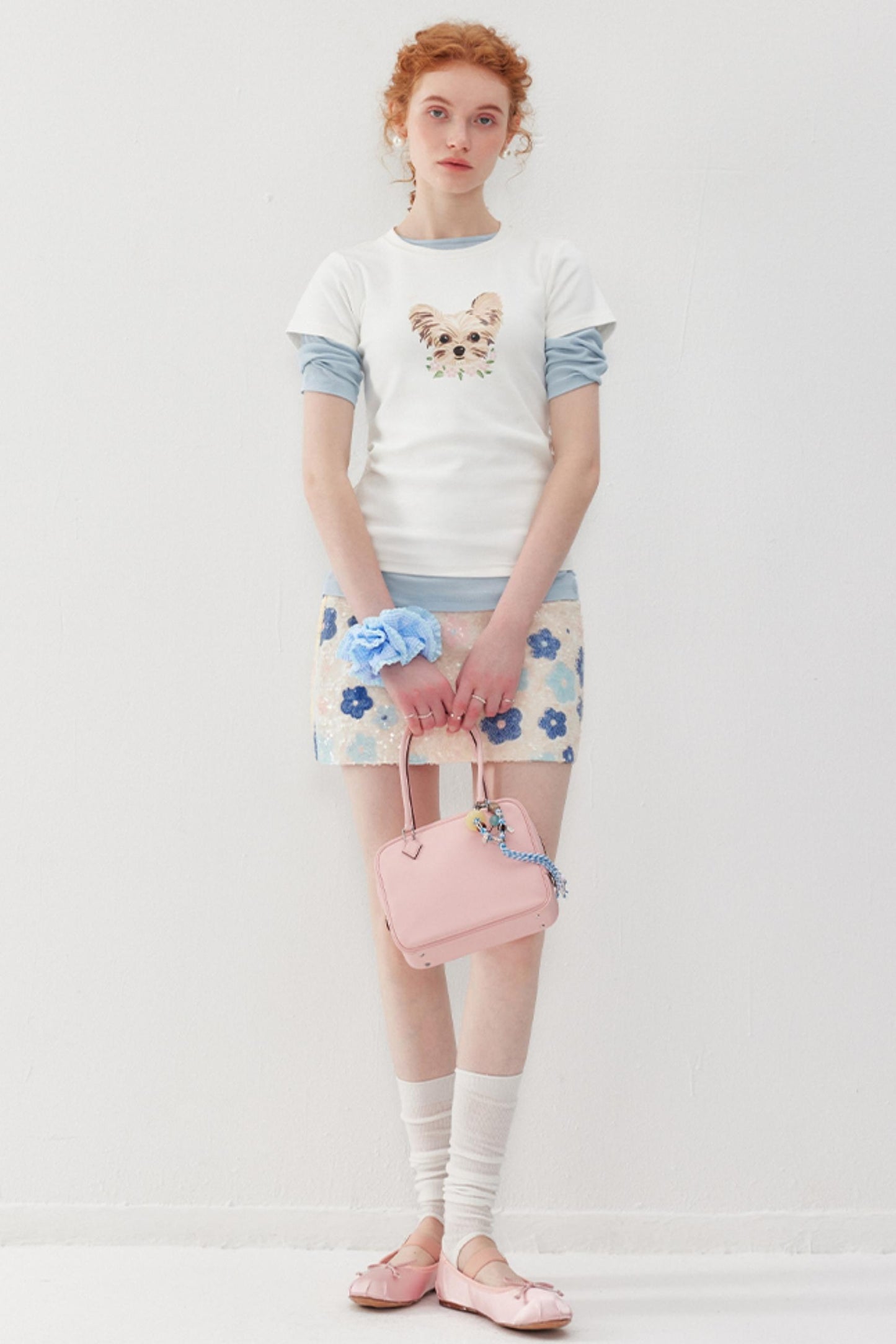 Embellished Sequin A-Line Skirt