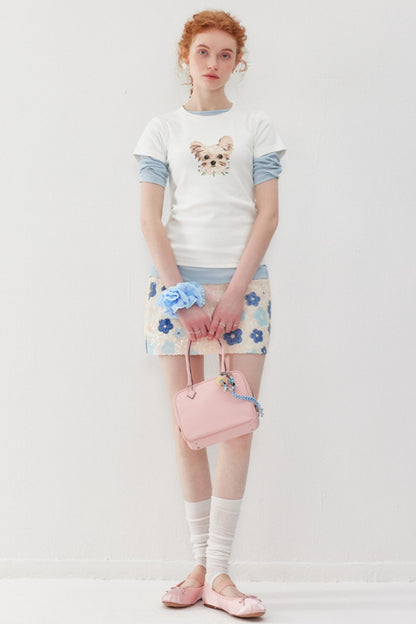 Embellished Sequin A-Line Skirt