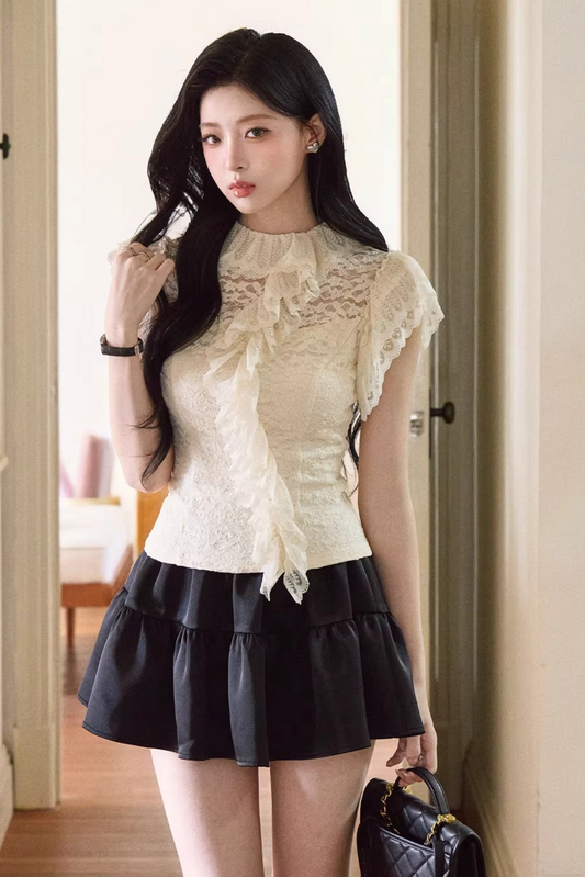 Daffodil Lace Ruffled Top Set-Up
