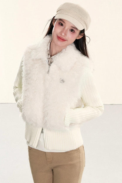 Velvet Fur Patchwork Jacket