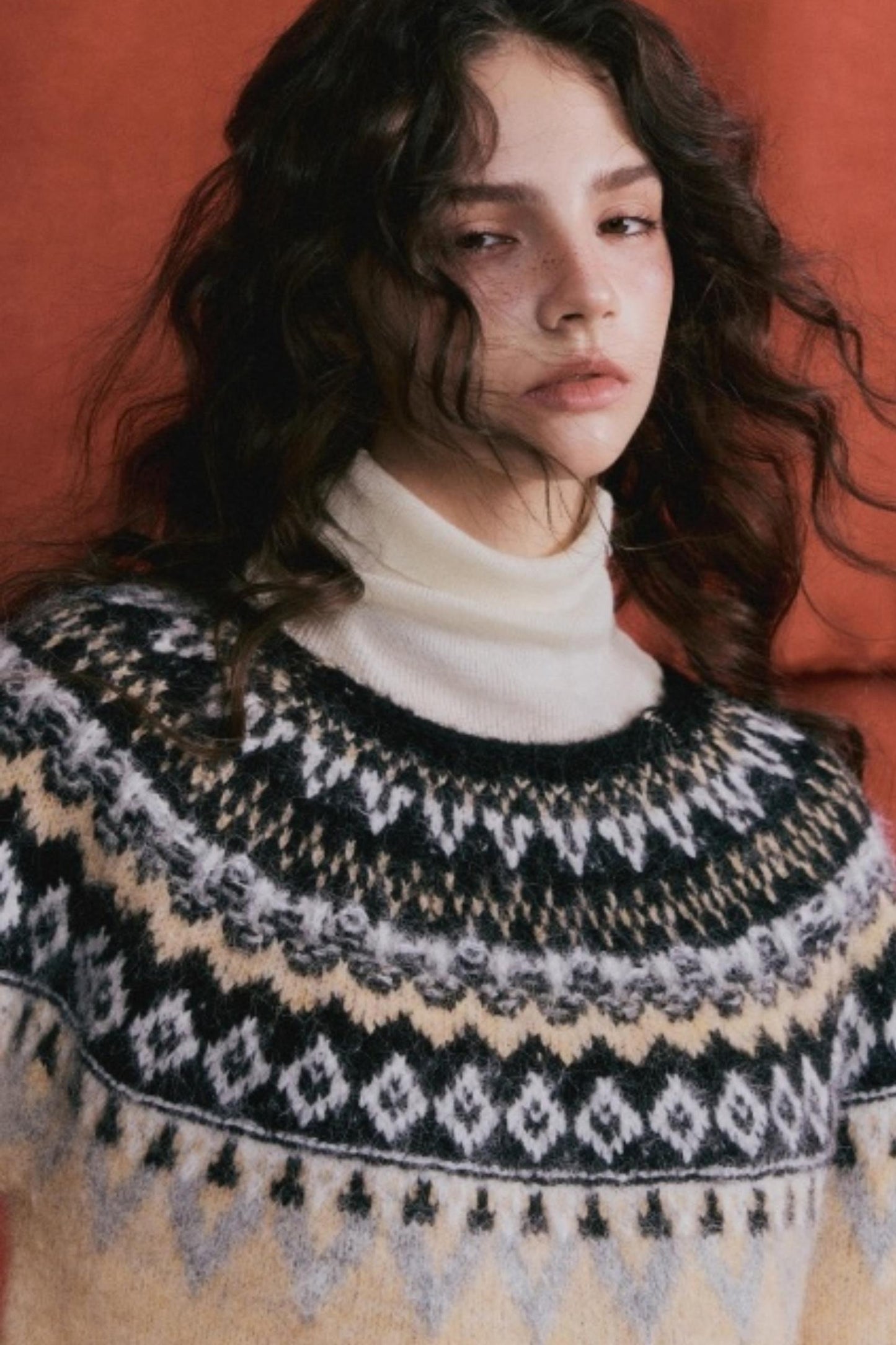 Wool Blend Fair Isle Sweater