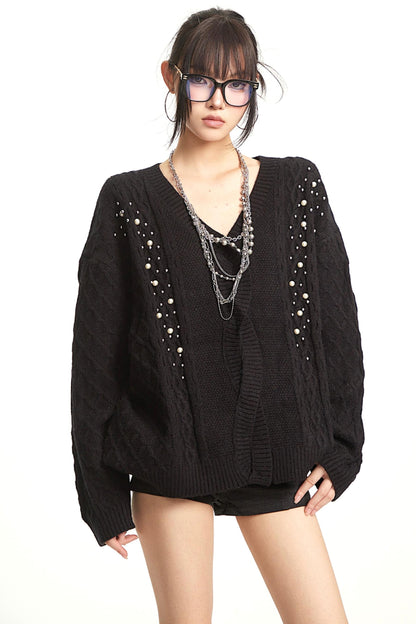 Vintage Gray V-Neck Top