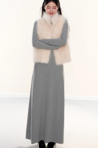 Knitted Ribbon Bodycon Slimming Dress