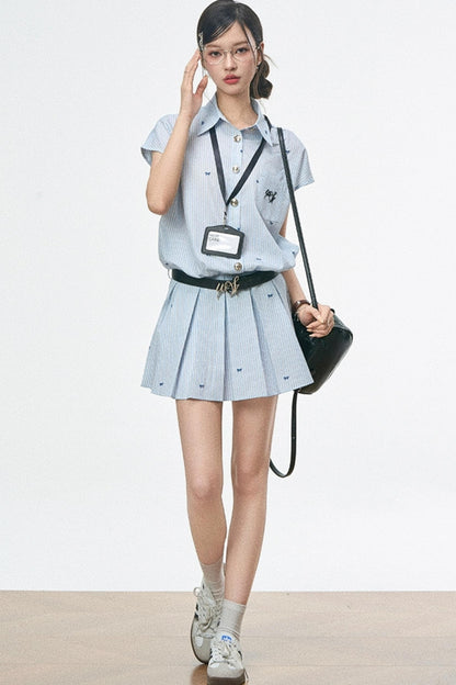 Chic Striped Waist Dress