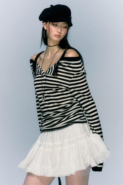 Sweet Cool Striped Slim Fit Top