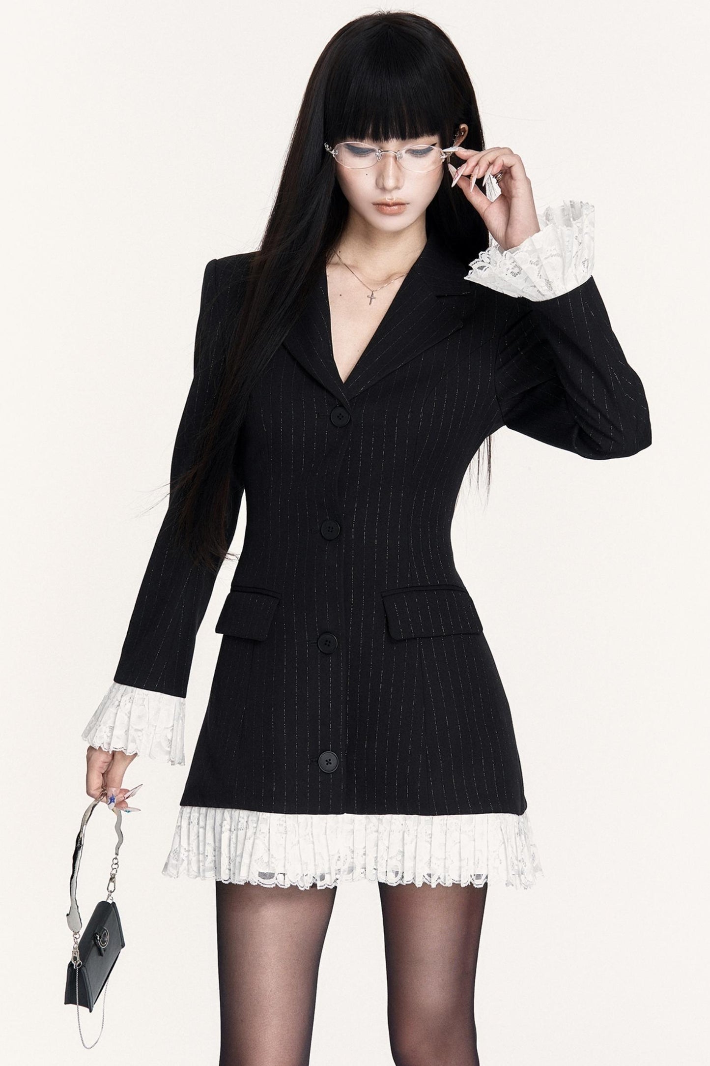 Patchwork Lace Slimming Dress