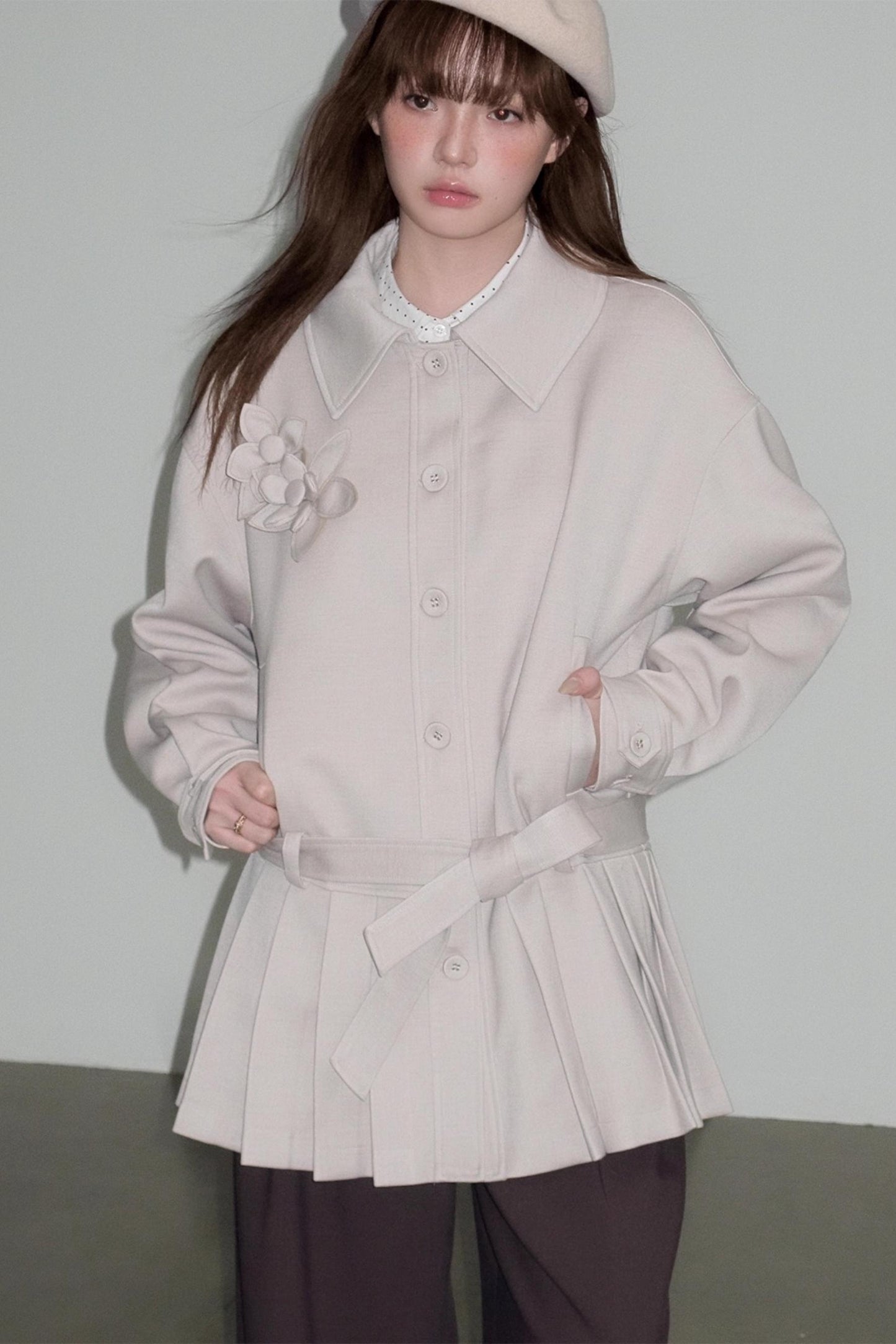 Forest Tencel Wool Trench Coat