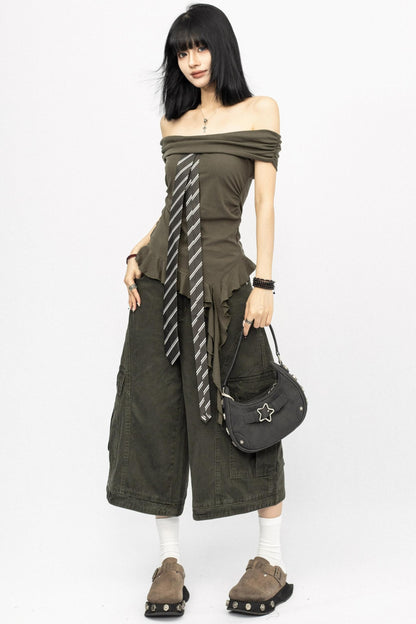 Retro Summer Shoulder Top