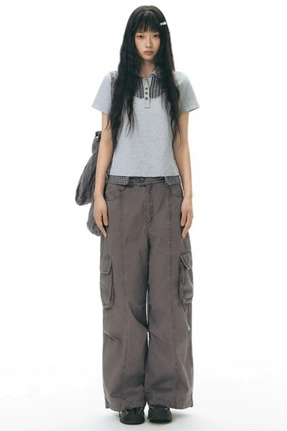 Vintage Embroidered Cargo Pants