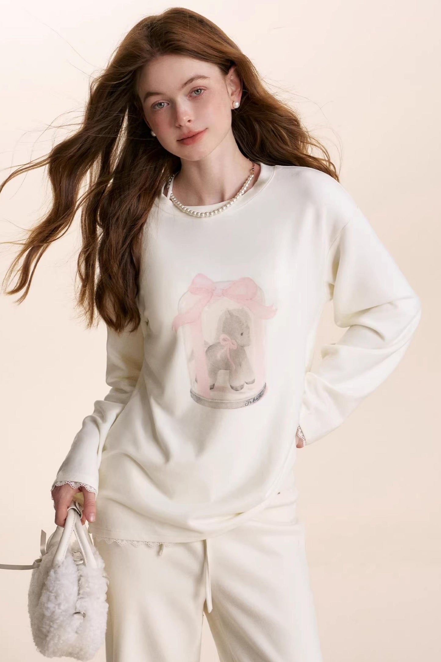 Hand-Painted Pony Print T-Shirt