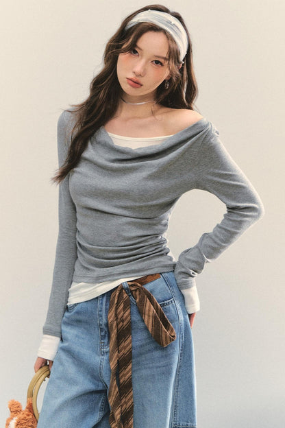 Swing Slim Fit Patchwork T-Shirt