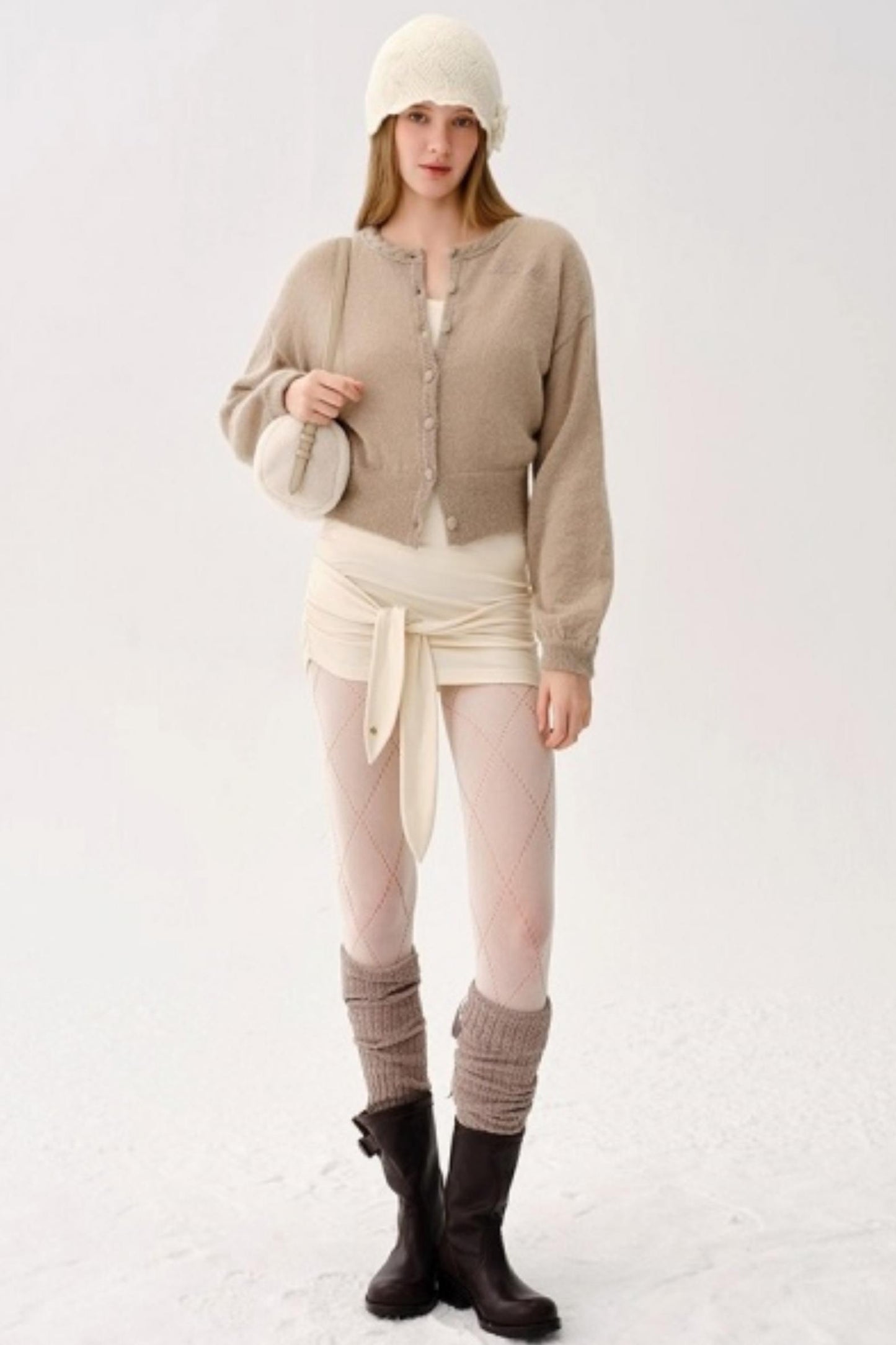 Alpaca Wool Embroidered Cardigan