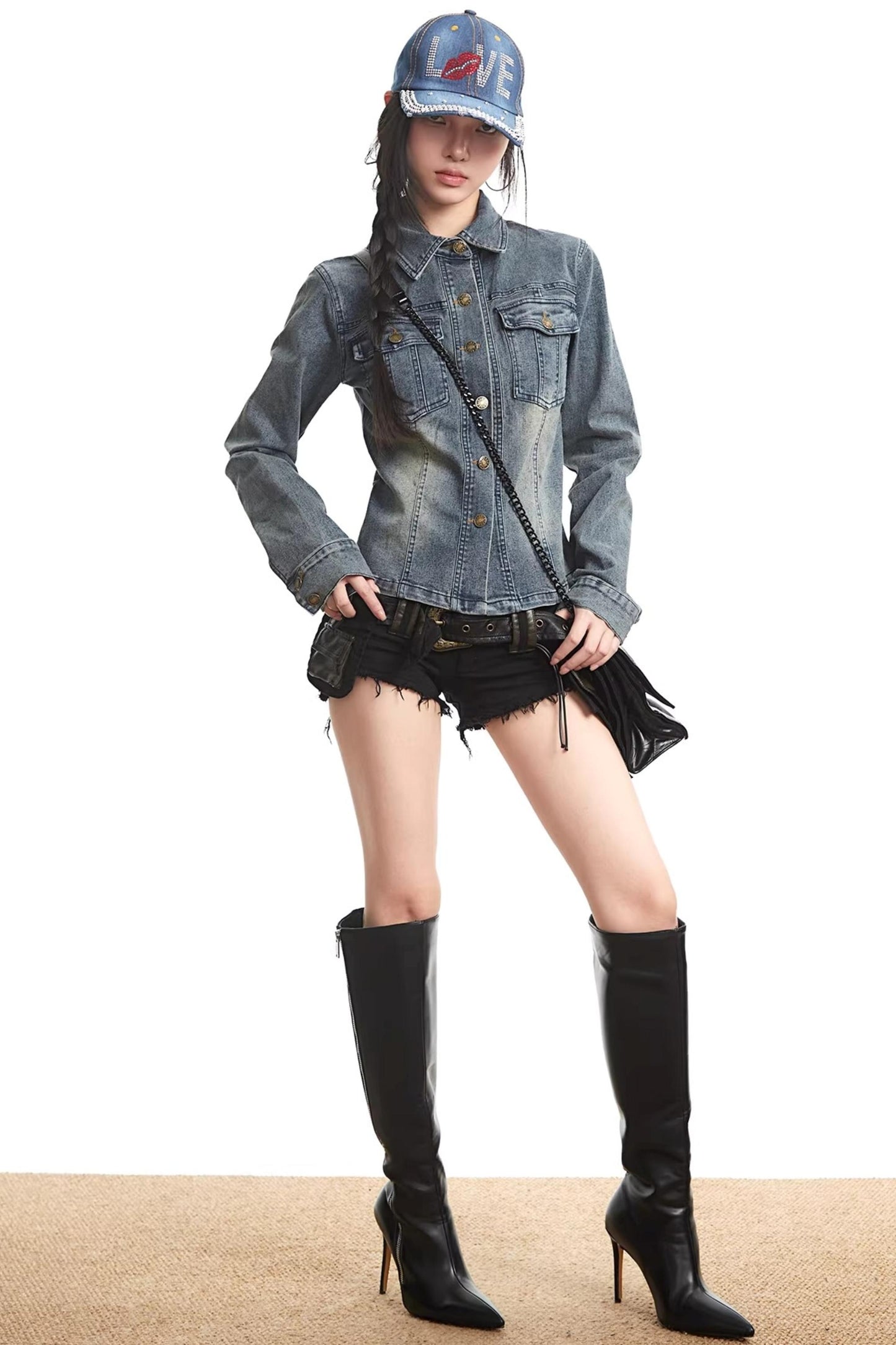 Retro Casual Short Denim Jacket Top