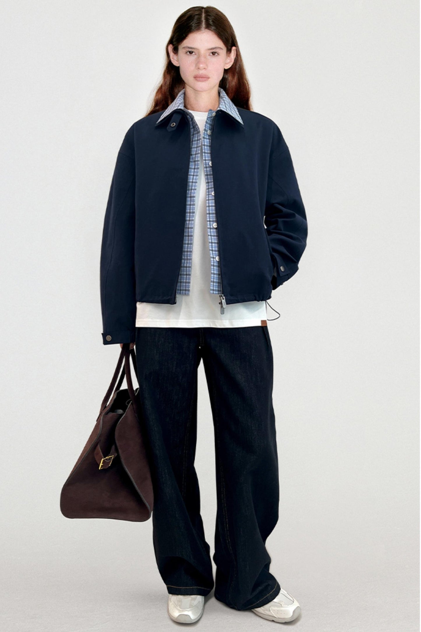 Autumn Check Cropped Jacket