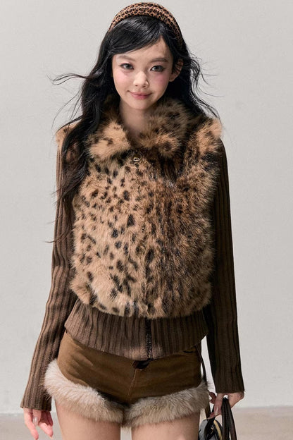 Korean Faux Fur Wide-Leg Pants