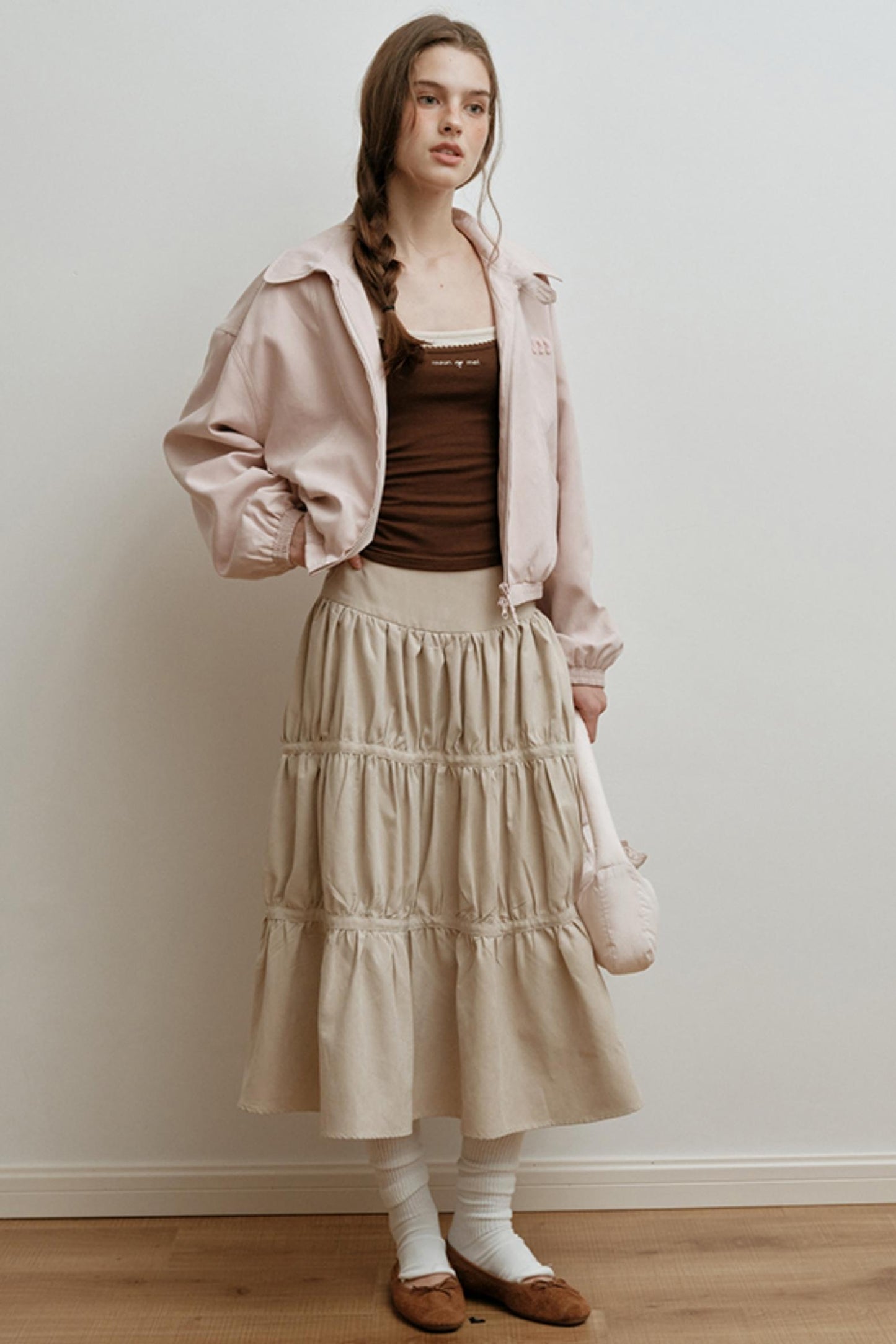 Faux Suede Embroidery Jacket