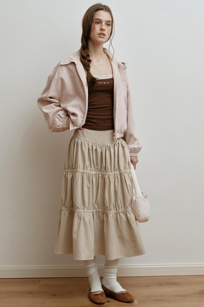 Faux Suede Embroidery Jacket