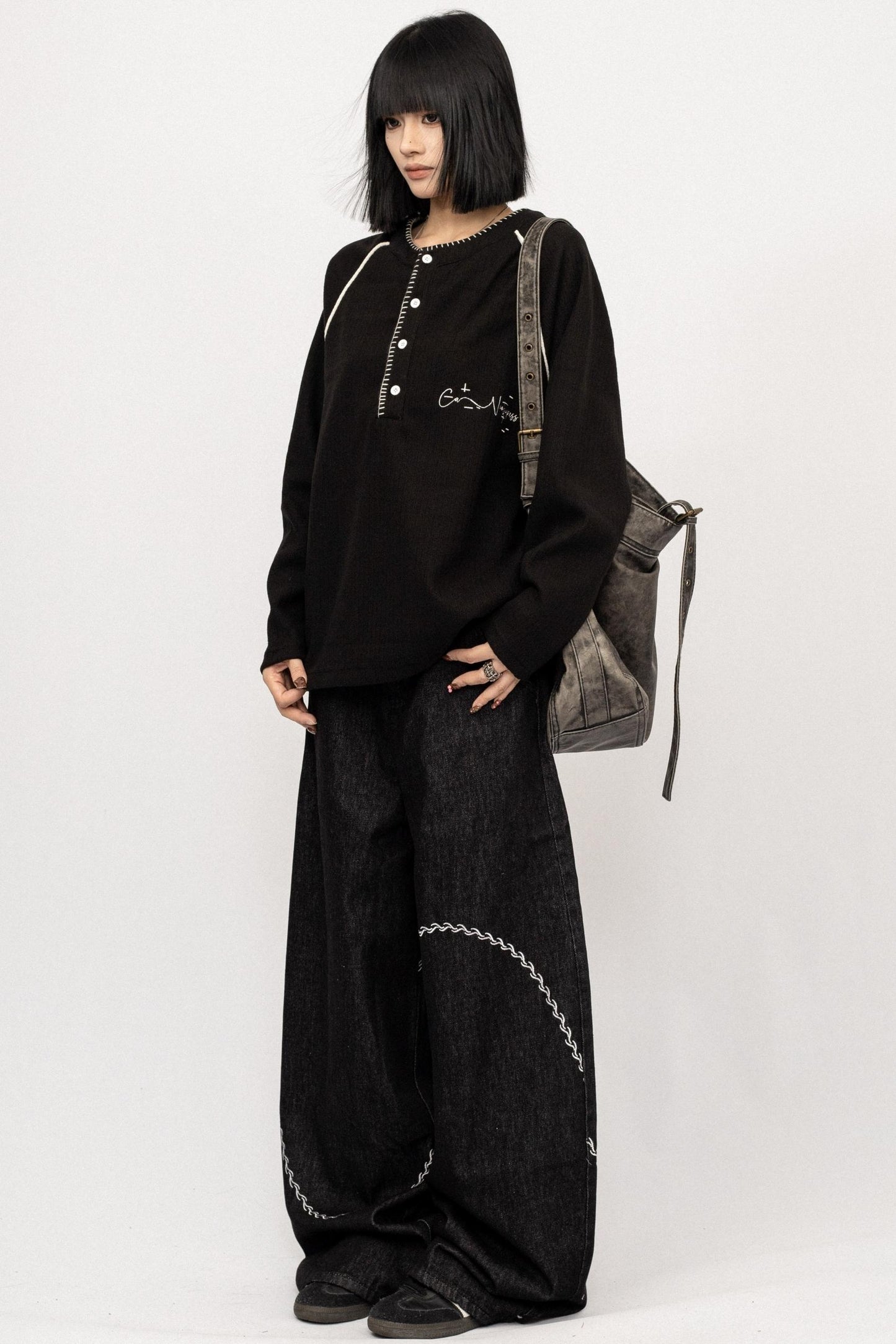 American Vintage Black Long Sleeve Top