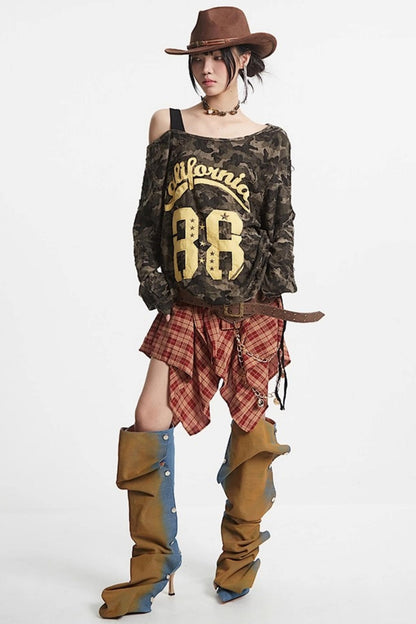 Spice Girl Camouflage Top