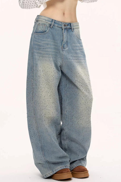 Galaxy Starry Wide-Leg Jeans