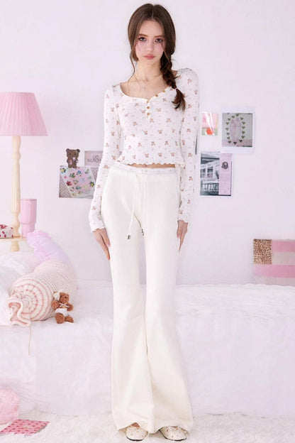 Bear Print Sweater Suspender Set-Up