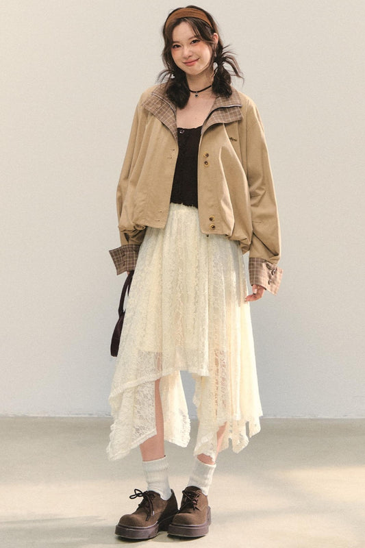 Patchwork Cocoon Jacket Set-Up