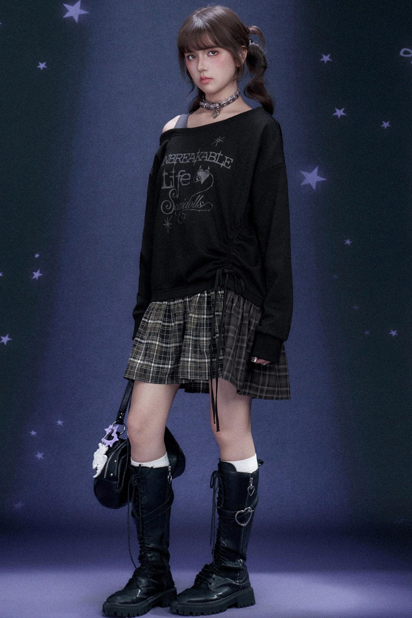 Dark Graffiti Sweatshirt Dress