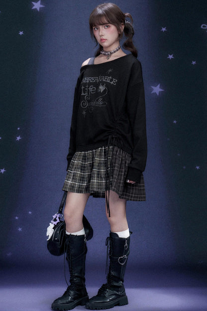 Dark Graffiti Sweatshirt Dress