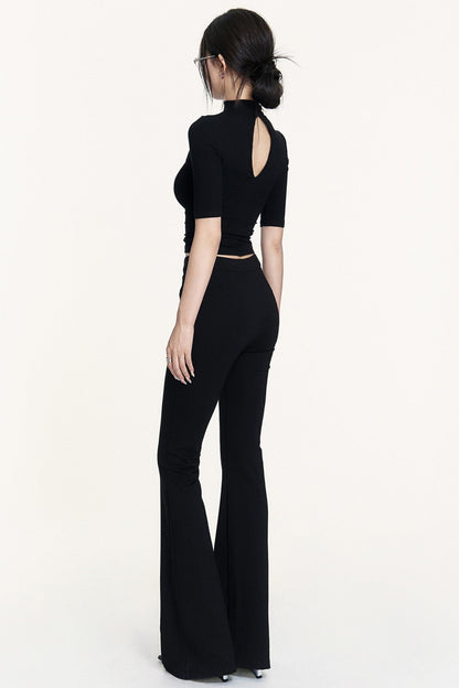 Black Spice Girl Flared Pants