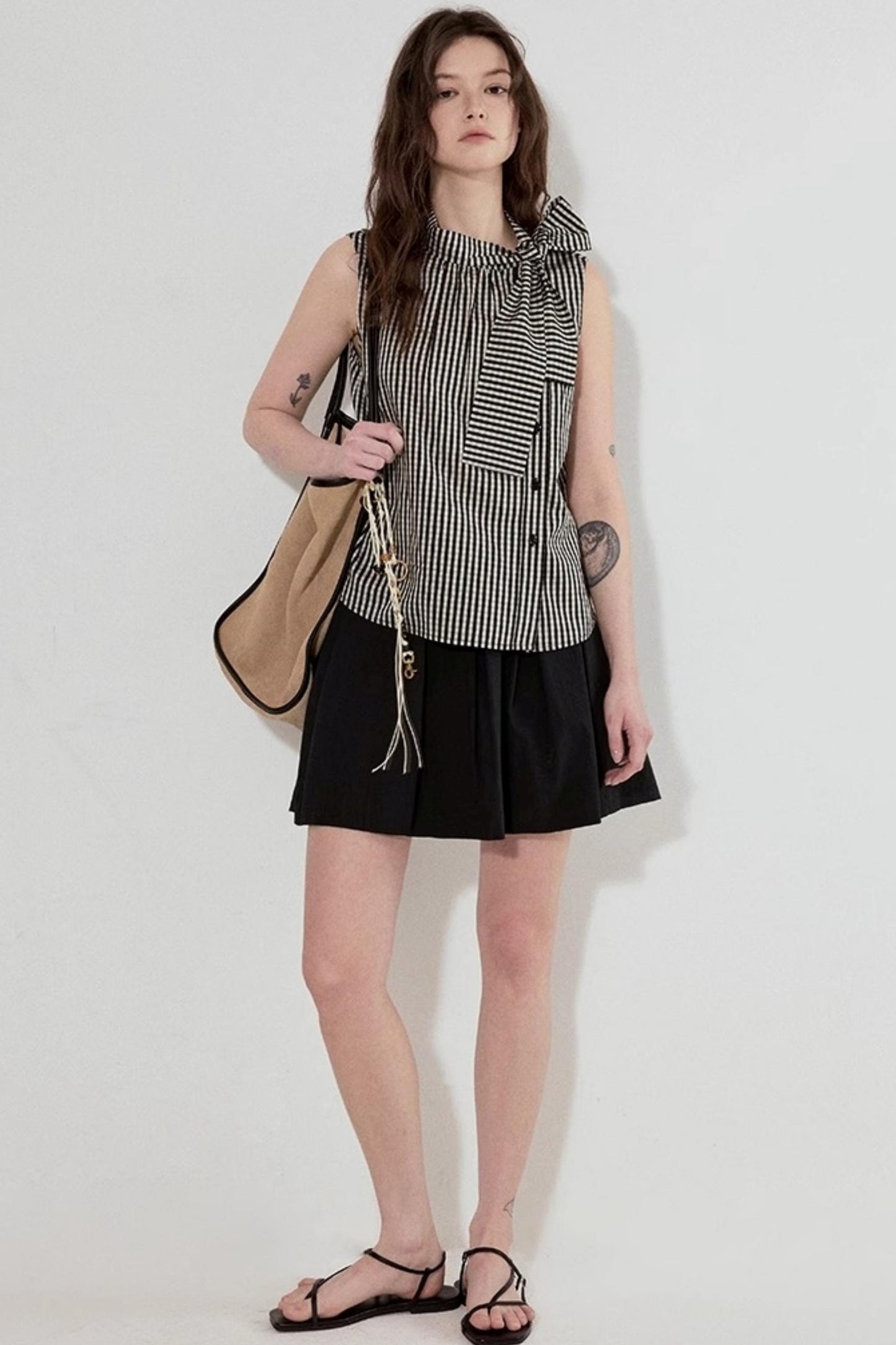 Plaid Sleeveless Top