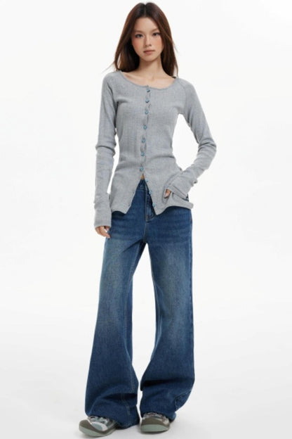 Slim Two Wear Cardigan Top