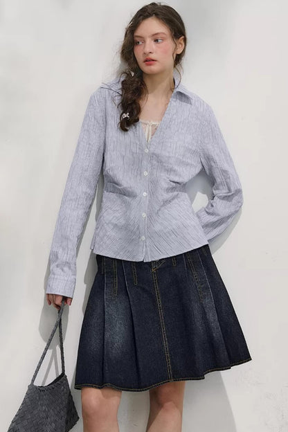 First Love Denim Skirt Set