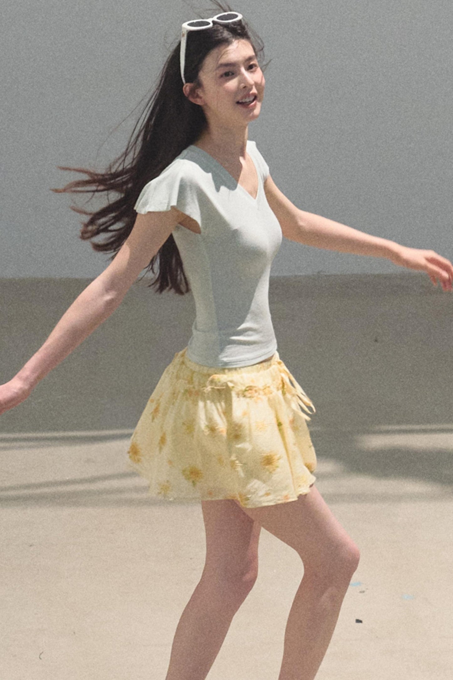 Embroidered Puffy A-Line Skirt