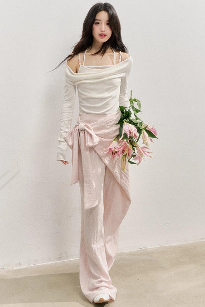 Pink Comfort Apron Pants