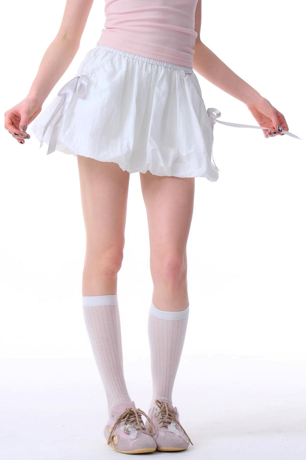 Gray Flare Bowtie Skirt