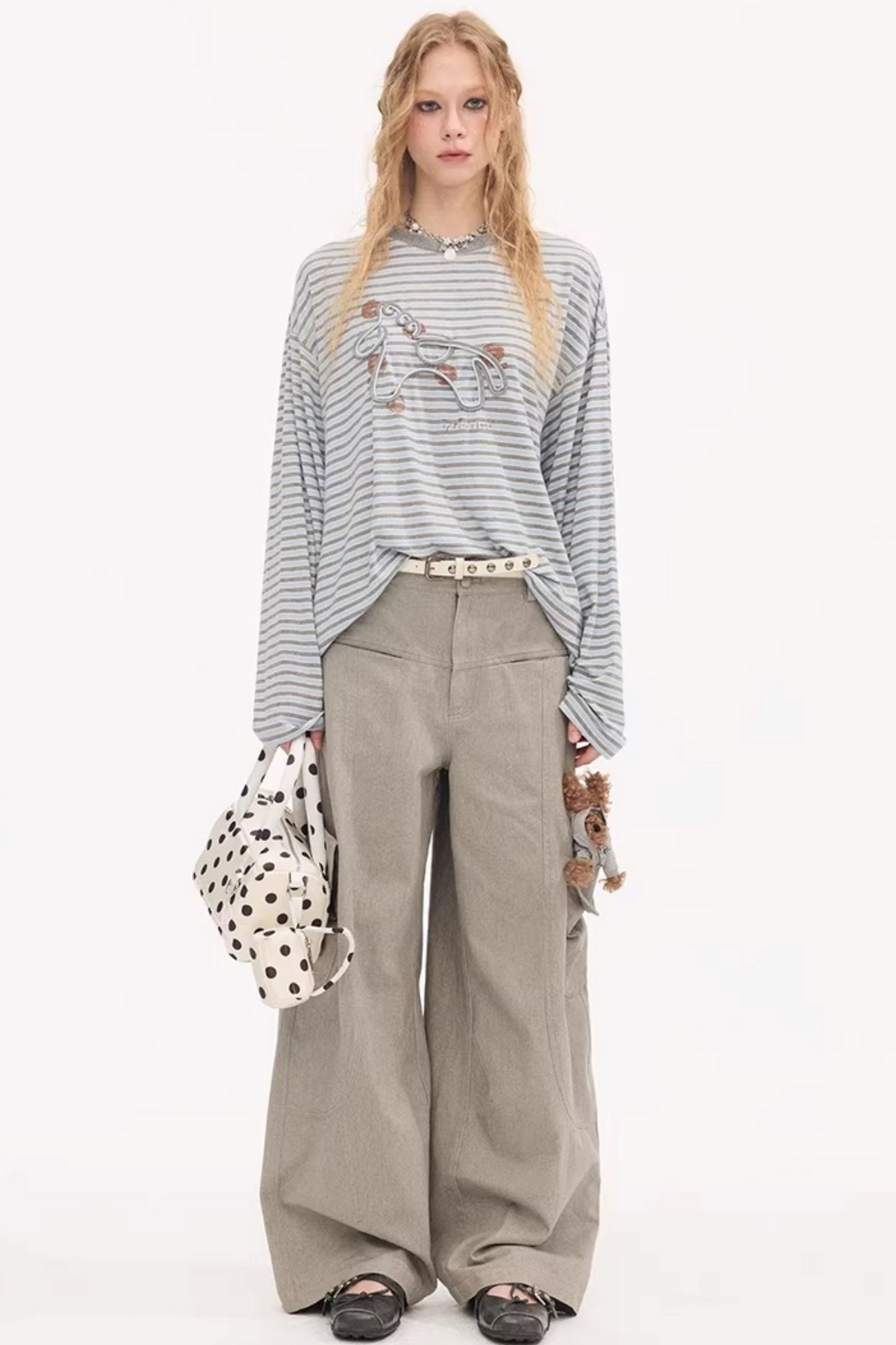 Pony Rope Embroidered Striped T-Shirt