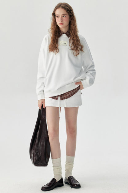 Autumn Heavy Cotton Crew Neck Sweatshirt Set-Up
