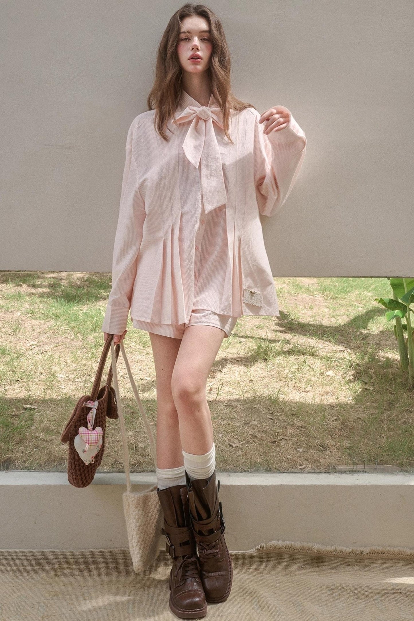 Pink Bow Shirt set-Up