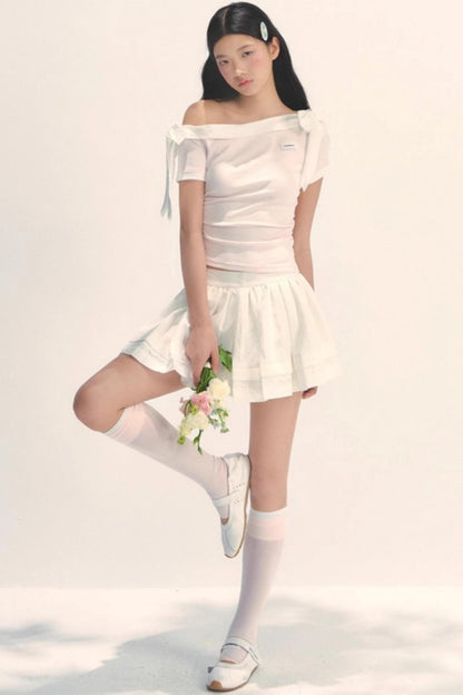 One-Shoulder Shaping T-Shirt