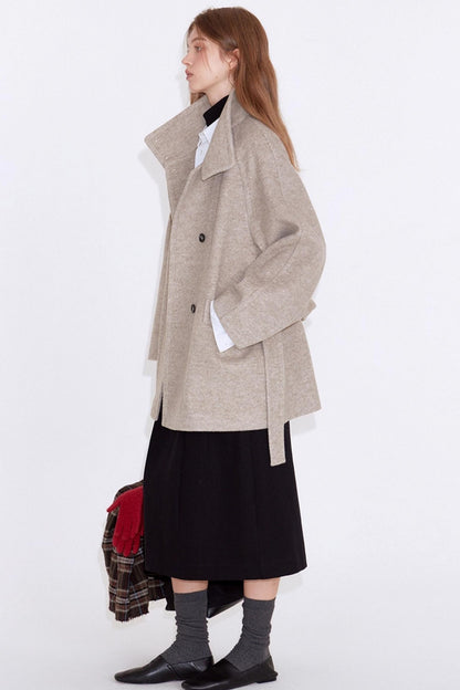 Variegated Twill Wool Coat