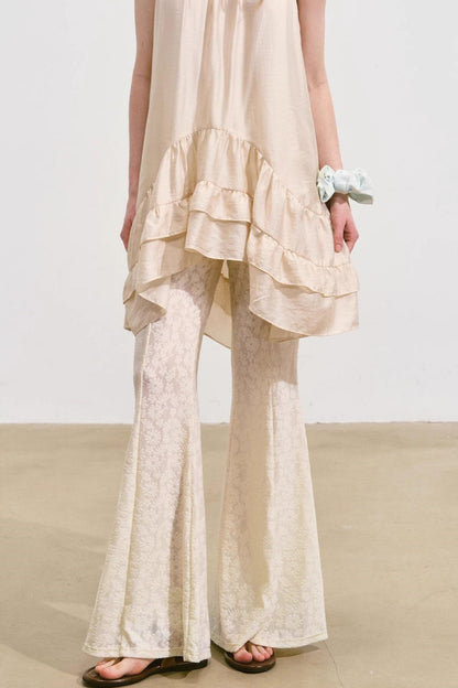 Summer Ruffle Lace And Pants Set-Up