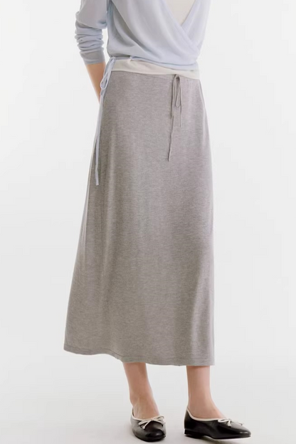 Gonna in maglia drappeggiata Lyocell