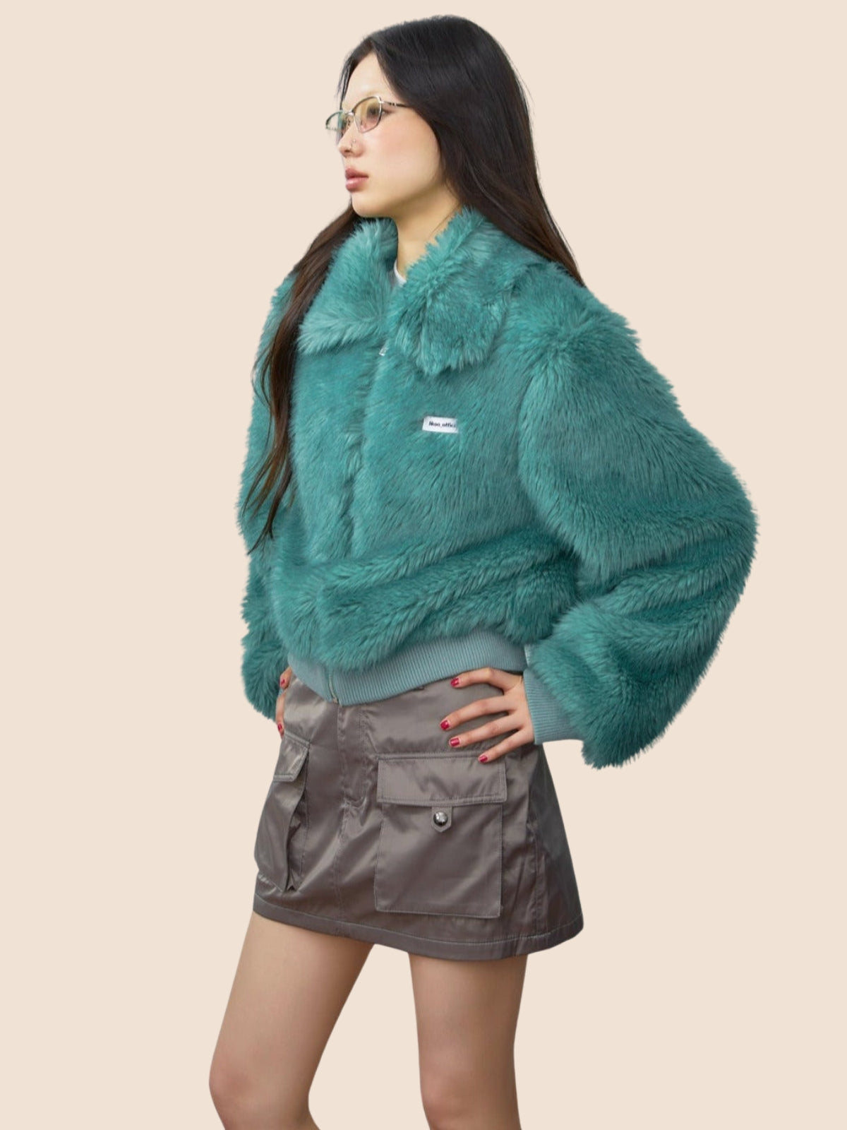 Long-sleeved Loose Fur Jacket