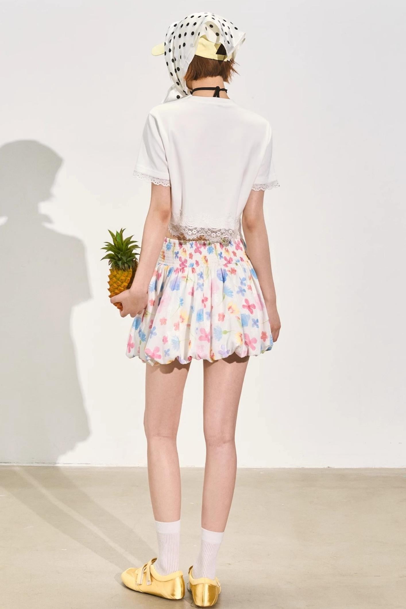 White Lace Fusion Tee