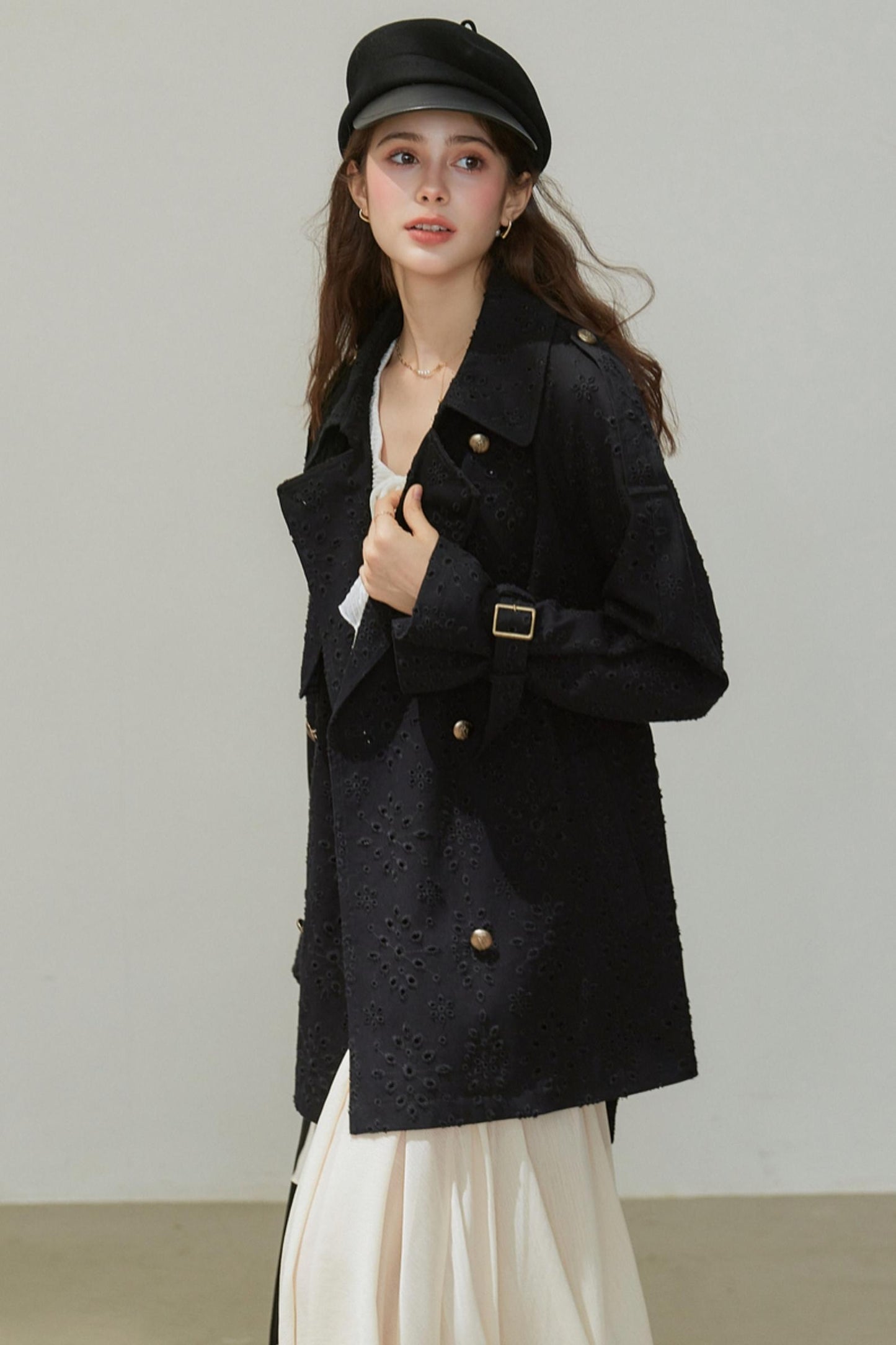 Autumn Double-Breasted Midi Coat