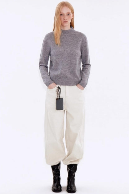Sheep Wool Half-High Collar Sweater