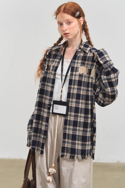 Fun Fringe Plaid Shirt