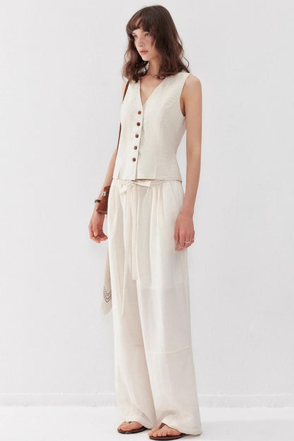 Linen Draped Pants